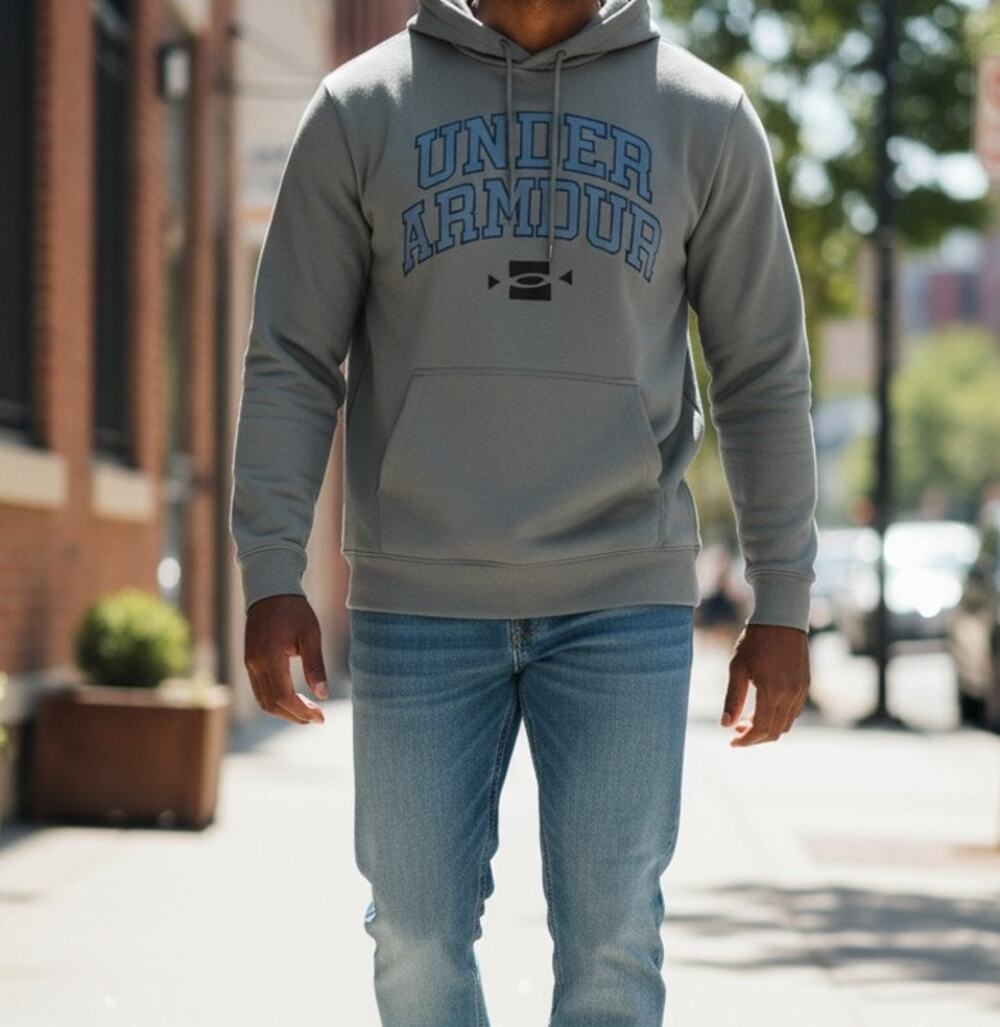 Under Armour Grey Loose Fit Hoodie Hooded Sweatshirt Men's XL Extra Large
